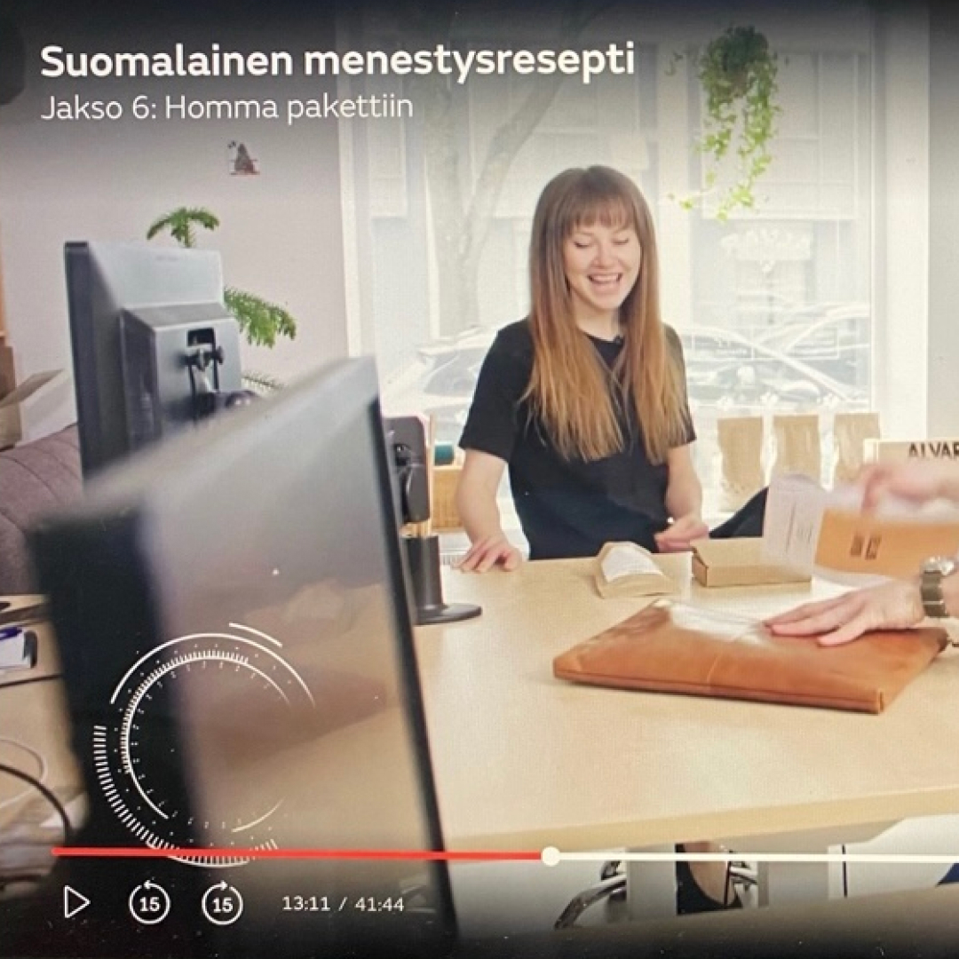 Näyttökuva Suomalainen menestysresepti ohjelman jaksosta.
